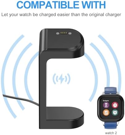 Gizmo Watch Charging Stand with 5 ft Fast Charging Cable – Premium Non-Slip Dock for Gizmo Watch Edition & 3 – Enhanced Durability, Sleek Design, and Optimal Charging Efficiency