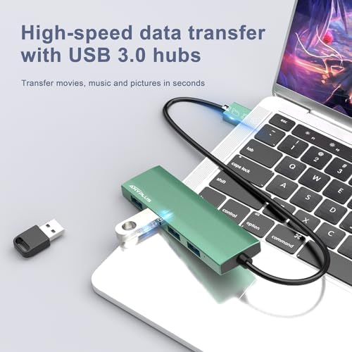Unlock Seamless Device Connectivity with Our Compact 2 ft USB 3.0 Hub & Multiport Splitter – High-Speed Adapter for Laptops, PCs, i Macs & More – Effortlessly Connect Multiple Devices for Enhanced Productivity on the Go!