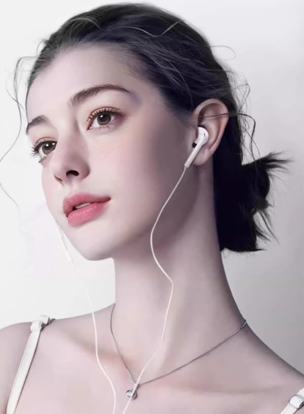 Premium Wired Earbuds for i Phone – Dual Pack with Noise-Cancellation Technology, Integrated Mic & Easy Volume Control – Compatible with i Phone 14/13/12/11/XR/XS/X/8/7/SE/Pro/Pro Max – Exceptional Sound Quality & Lightweight Ergonomic Design for Audiophiles and Professionals