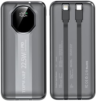 High-Capacity 20000 m Ah Power Bank with PD 22.5 W Fast Charging – Multi-Device Portable Charger Featuring 4 Output Ports & Quick Charge 3.0 Technology for i Phone, Android & More – Sleek Space Grey Design for On-the-Go Power Solutions