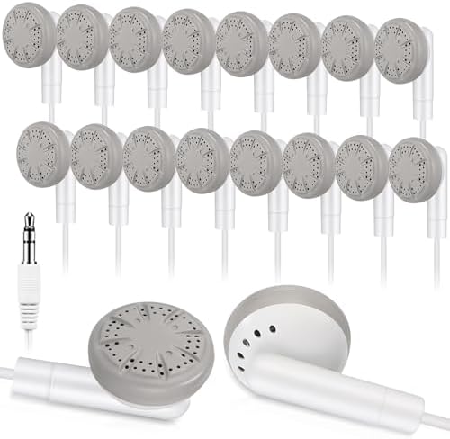 Kanayu 100 Pack Wired Earbuds – Individually Bagged Student Headphones for Classrooms, Premium Sound Quality for Learning and Entertainment, Lightweight and Durable Design for Kids and Adults, Compatible with Laptops and Tablets, Hygienic Audio Access for Educational Environments