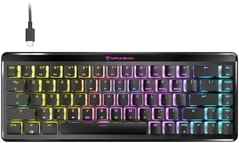 Experience Unmatched Gaming Precision with Turtle Beach Vulcan TKL Tenkeyless Mechanical Keyboard – Linear Titan Switch, Customizable AIMO RGB Lighting, Durable Aluminum Build, and Portable USB-C Connectivity for Ultimate Performance and Style