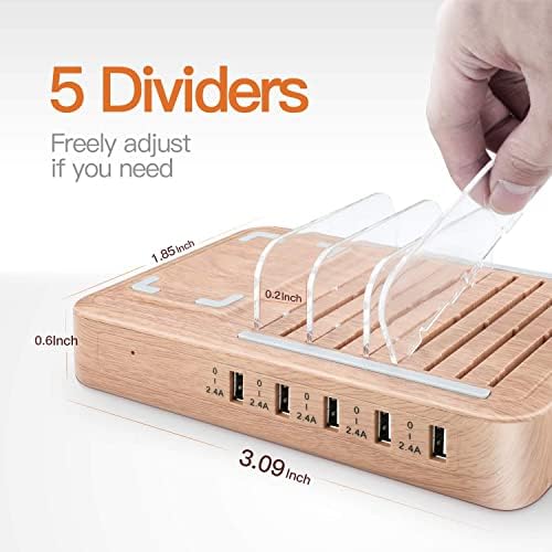 Advanced 2025 Multi-Device Wireless Charging Station: Ultimate USB Charging Dock for Seamless Apple and Android Compatibility, Family-Friendly Organizer with Six Fast-Charge Cables, Stylish Design for Home or Office, Smart Charging Technology for Efficient Power Management
