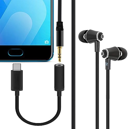 Premium Wired Earbuds for Kindle Fire & Android Devices | High-Fidelity In-Ear Headphones for Xperia XZ, Google Pixel 4 A | Tangle-Free, Ergonomic Design for Ultimate Comfort | Built-In Microphone for Hands-Free Calls | Enhance Your Audio Experience with Versatile Compatibility