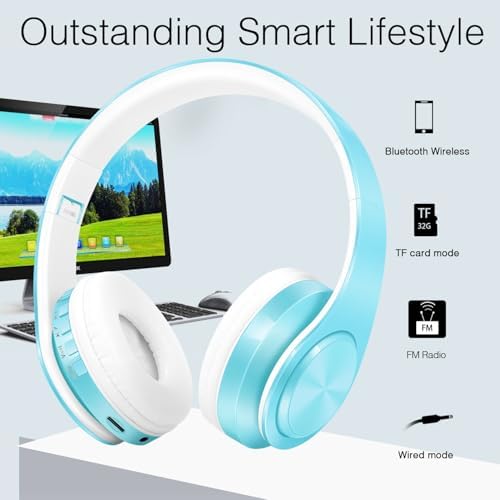 Lightweight Pink RAT TAIL V5.0 Bluetooth Over-Ear Headphones – Foldable Design with Micro SD/TF Card & FM Radio for Ultimate Audio Experience – Perfect Wireless & Wired Headset for Music Lovers on the Move