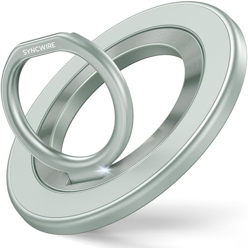 Syncwire Magnetic Phone Ring Holder – Titanium Alloy Kickstand for i Phone 12-16 Pro Max & Compatible Android Devices – Ergonomic Design, Enhanced Mag Safe Stability, Lightweight Grip for Ultimate Hands-Free Convenience