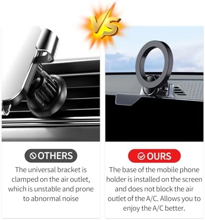 Premium Car Phone Holder for 2023-2025 BMW X1 & X2 – 10.7-Inch Screen Mount with 360° Flexibility, Secure Clip Design, Mag Safe Compatibility, No Air Vent Blockage – Elevate Your Driving Experience with Hands-Free Navigation & Connectivity