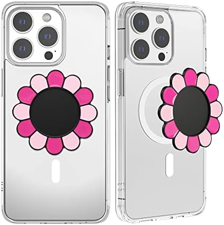 Metisinno Iridescent Magnetic Base for Mag Safe: Enhance Your Phone Experience with Rainbow-Compatible Pop Socket Attachment – Perfect for i Phone 16, 15, 14, 13, and 12 Series Cases, Effortless Magnetic Grip and Fast Charging Solution