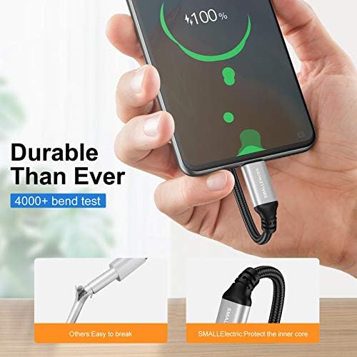 Premium 10 FT Braided USB Type-C Cable 5-Pack – High-Speed 3 A Fast Charging for Samsung Galaxy S10/S9/S8 Plus, Note 10/9/8, LG V50/V40/G8/G7 – Durable and Flexible Charge & Data Transfer Solution – Essential Accessory for Home, Office, and Travel