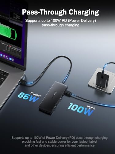 Revolutionize Your Device Connectivity with the 10 Gbps USB C Hub – High-Speed 4-Port USB3.2 Splitter for Effortless Data Transfer and Charging | Versatile Multiport Adapter Compatible with Mac Book Pro, Surface Pro, Dell, HP, i Pad & More | Flexible 1.97 ft Cable for Optimal Setup | Essential Laptop Accessory for Streamlined Workflow and Enhanced Efficiency