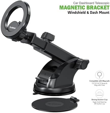 Esoulk Ring Magnetic Car Phone Holder – Ultimate Versatile Mount for Dashboard, Windshield & Air Vent – Strong Magnetic Grip for Enhanced Driving Safety – Compatible with Mag Safe & All Smartphone Models – Effortless Installation, Sleek Design, and Optimal Convenience for Modern Drivers