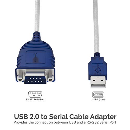 SABRENT USB-C to DB9 Serial RS-232 Adapter Cable (3 FT) – High-Speed Prolific PL2303 Chipset for Seamless POS, Modem, GPS, and Industrial Device Connectivity – Versatile USB 2.0 Solution for Legacy Device Integration with 1 bps to 12 Mbps Baud Rate – Durable, Portable, and Easy to Use