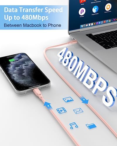 Lemi Power Block 20 W Fast USB C Wall Charger Duo – Sleek Pink Type C Adapter with 4 FT Cable for Quick Charging – Perfect for Samsung Galaxy S22, Google Pixel, Mac Book and More – Stylish, Portable, and Efficient Power Solution