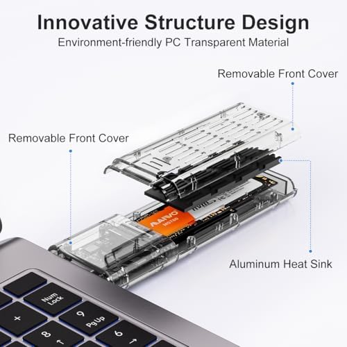 Transform Your M.2 SSD into a High-Speed External Drive with the MAIWO USB 3.2 Gen1 Type-C Aluminum Enclosure – Ultimate Compatibility for B Key & B+M Key SSDs, Effortless Plug-and-Play Setup, and Superior Heat Dissipation for Optimal Performance