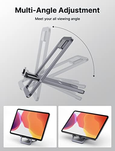 JSAUX Universal Tablet Stand – Versatile Adjustable Holder for i Pad, Samsung Galaxy, Kindle & More – Portable & Foldable Design for Enhanced Comfort and Stability – Ideal for Work, Gaming, and Streaming – Elevate Your Mobile Experience with Ergonomic Convenience