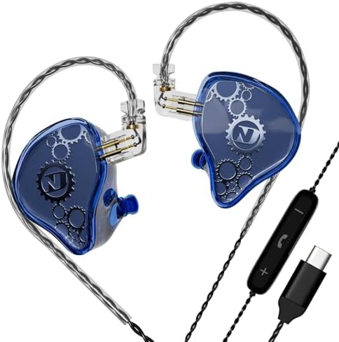 ND Venus High-Fidelity In-Ear Monitor Headphones – Premium Wired Earbuds Featuring 10 mm Dual Magnetic Drivers for Superior Audio Clarity – Ergonomically Designed for Comfort with Detachable Cable and Integrated Mic – Ideal for Gamers and Audiophiles – Versatile 3.5 mm Compatibility for Seamless Sound Connection – Perfect for Extended Listening and Immersive Gaming Experiences