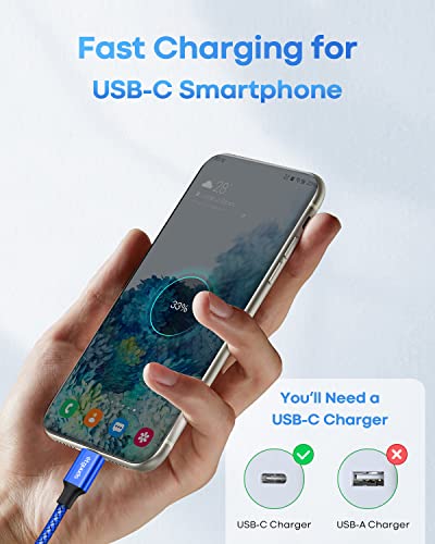 Ultra-Durable 16 ft USB C to USB C Cable – High-Speed PD Charging Cord with Braided Design, Ideal for Samsung Galaxy S21, Pixel, i Pad Pro 2020 & More – Unmatched Length for Ultimate Convenience and Performance