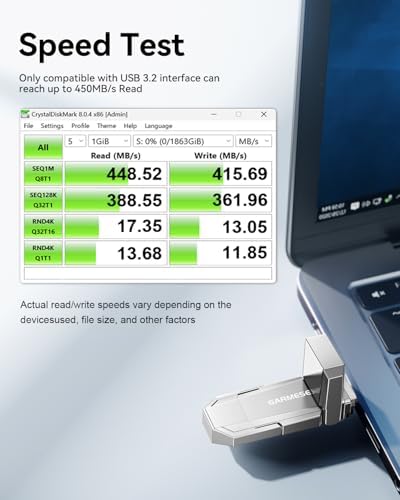 High-Speed 128 GB USB C Flash Drive – Dual USB-A and USB-C Memory Stick with 450 MB/s Transfer Rate for Effortless Data Storage Across Smartphones, Tablets, Computers & Game Consoles – Compact & Durable Design for Ultimate Portability