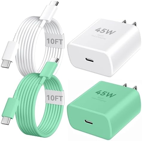 Elevate Your Charging Experience with the 45 W Super Fast USB-C Charger and 6.6 FT Cable – Optimal for i Phone 16 Pro Max, i Pad, and Android Devices – Compact, High-Efficiency Power Adapter with Advanced Safety Features for On-the-Go Users