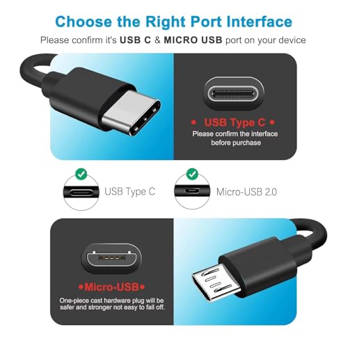 10 FT Ultimate Charger Pack for Kids’ Tablets & Kindle – 3 Durable USB Type C Cables for Fast Power Charging | Compatible with Android Tablets & Kindle Fire (7, 8, 10) | Ideal for Home and Travel Charging Solutions