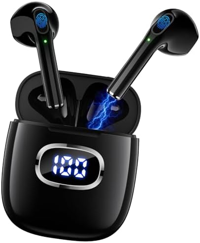 Ultimate Wireless Bluetooth 5.3 Earbuds – Ergonomic Sport-Ready Headphones with Enhanced Comfort and Secure Semi In-Ear Design for i Phone 16 Pro Max, Samsung Galaxy S24, i Pad Pro, One Plus 12, and More – Experience Superior Sound Quality and Effortless Connectivity for Active Lifestyles and Immersive Listening Adventures