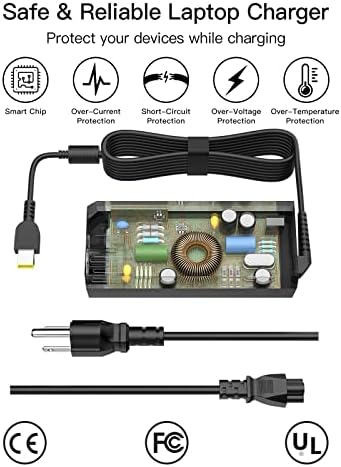 High-Performance 170 W 20 V 8.5 A Laptop Charger for Lenovo Think Pad Series – OEM Replacement Power Adapter with Enhanced Safety and Compatibility for P50, P51, P52, P53, P70, P71, P73, W540, W541, T540, P15, P17, T15 G, and More – Reliable Power Supply for Optimal Laptop Performance