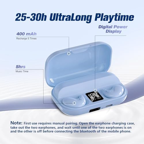 Ultra-Comfortable Wireless Earbuds for Side Sleepers – Discreet Purple Sleep Headphones with Enhanced Bluetooth for Effortless Connectivity, Lightweight Design for Blissful Rest, Perfect for Relaxing Sounds and Guided Meditations, Experience Serene Sleep with Tiny, Invisible Earbuds