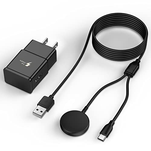 Dual-Purpose Samsung Watch and Phone Charger Cable – 6.6 FT Fast Charging Solution with 18 W USB A Adapter for Galaxy Watch Ultra/7/FE/6/5/4 and Galaxy S24/S23/S22, Fold 6/5, Flip 6/5, Buds, and Tab – Ultimate Compatibility and Enhanced Charging Efficiency