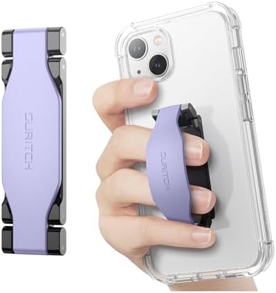 SURITCH 2-in-1 Silicone Phone Grip and Kickstand Holder – Universal Finger Loop Strap for Superior Stability and Comfort, Compatible with i Phone, Samsung, and Most Cases, 3.15″ Black – Premium Drop Protection and Effortless Hands-Free Viewing Solution