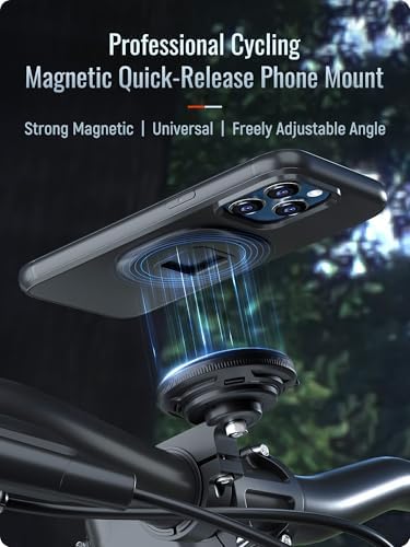 sincetop Quad Series Phone Holder for Bikes & Motorcycles – Premium Aluminum Handlebar Mount with Quick Lock Mechanism – Universal Fit for Mountain, Road, E-Bikes & Scooters – Securely Accommodates All Phone Sizes for Seamless Navigation and Hands-Free Experience