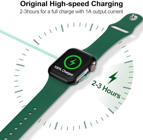 Revolutionary USB-C Magnetic Charging Cable for Apple Watch – High-Speed 6.6 FT Charging Solution Compatible with All Series Models Including Ultra2/Ultra/8/7/6/SE/SE2/5/4/3/2 – Elegant Black Design Ideal for Home and Office Use – Durable Smartwatch Charger for Optimal Performance and Convenience