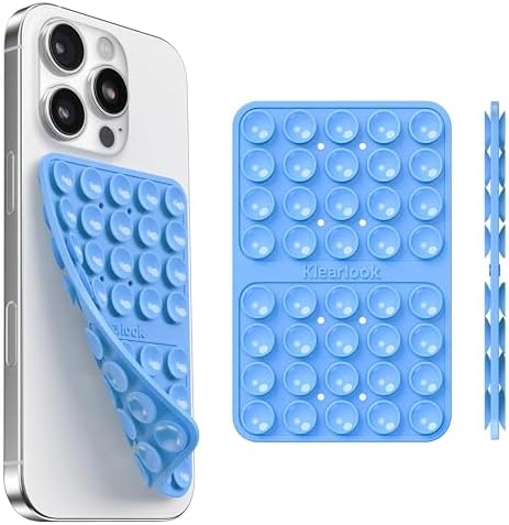 Klearlook 4-Pack Silicone Suction Cup Phone Mount – Creative Hands-Free Phone Grip for Stunning Selfies & Videos in Clear, Light Pink, Hot Pink, and Lavender – Innovative Double-Sided Suction Technology for Wide Compatibility – Premium Durable Design for Effortless Content Creation and Easy Maintenance