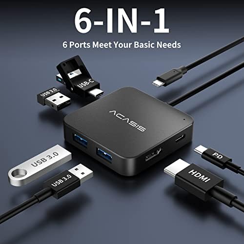 Elevate Your Work Efficiency with the ACASIS Dual HDMI Docking Station – Power Up with 100 W PD Charging, Experience Stunning 4 K Display, and Enjoy Lightning-Fast 5 Gbps USB-C & USB-A Connectivity for Dell, HP, Lenovo, Surface, and Yoga Laptops – The Ultimate All-in-One Hub for Professionals and Tech Lovers