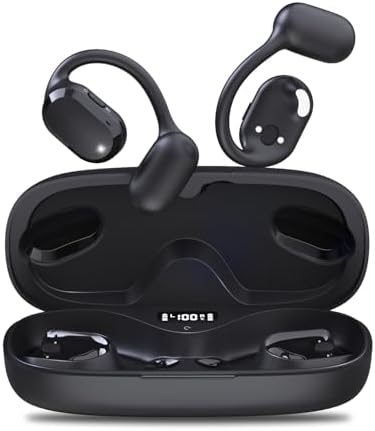 Enhance Your Sound Experience with BANIGIPA Bluetooth 5.4 Open Ear True Wireless Earbuds – Ultra-Lightweight Headphones Featuring Detachable Noise-Canceling Boom Mic for Crystal-Clear Communication and Immersive Listening. Designed for Fitness Enthusiasts and Professionals, These Advanced Earbuds Offer Lightning-Fast Connectivity with Bluetooth 5.4, Ensuring Seamless Multipoint Pairing Across All Your Devices. The Innovative Open Ear Design Balances Superior Audio Fidelity with Essential Situational Awareness, Making Them Ideal for Gym Sessions and Busy Environments. Engineered for Comfort During Extended Wear, These Robust Earbuds Provide Exceptional Sound Quality, Perfect for Any Activity. Transform Your Daily Routine with BANIGIPA Open Ear Headphones, Where Cutting-Edge Technology Meets Versatile Functionality for an Unmatched Auditory Adventure.