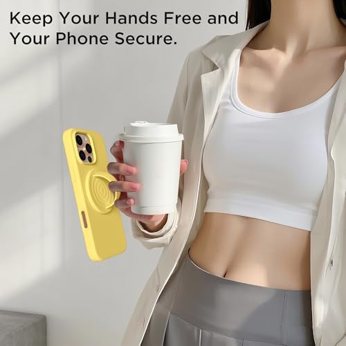 Revolutionary Magnetic Phone Ring Grip Holder – Ergonomic Silicone Finger Loop for i Phone Pro Max/Plus, 12/13/14/15/16 Series – Compatible with Mag Safe – Oat Color Enhances Aesthetics and Comfort – 360-Degree Rotation for Effortless Use – Secure Your Device with Style and Stability – Essential Smartphone Accessory for Unmatched Usability and Convenience