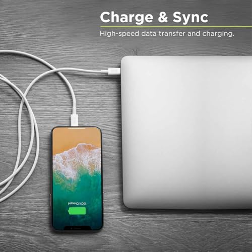 Pure Gear 6 FT USB C to Lightning Cable – MFi Certified Fast Charging for i Phone 14, 13, 12, 11, Xs, XR, i Pad, and Air Pods Pro – Durable Power Delivery Data Sync Cable for Effortless Connectivity and Enhanced Performance
