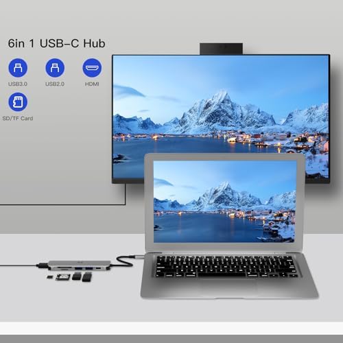 Maximize Your Device Connectivity with Our 7-in-1 USB C Hub to HDMI Adapter – High-Speed Multi-Port Dongle for Mac Book Pro, i Pad Pro, Surface & More – 4 K HDMI Output, 100 W Power Delivery, USB 3.0/2.0, SD/TF Card Readers for Effortless Data Transfer and Enhanced Productivity – Ideal for Professionals & Creatives Seeking Reliable Performance and Seamless Multi-Device Integration
