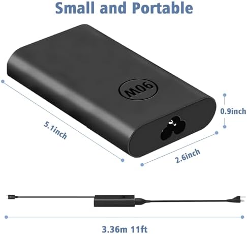 Premium 90 W USB-C Laptop Charger for DELL – Efficient Replacement for Latitude, XPS & Chromebook Series – Rapid Charging Solution with Advanced Safety Features – Compact & Travel-Friendly Design – Certified for Safety and Performance (CE/FCC/ROHS) – Backed by 30-Day Money-Back Guarantee and 1-Year Repair Service – Versatile Compatibility with Multiple Models – Smart Chip Technology for Optimal Charging Efficiency – Ideal for Home, Office, and On-the-Go Use – Durable Construction for Long-Lasting Reliability – Experience Enhanced Power Supply with Minimal Heat Generation – The Perfect Companion for Your DELL Devices