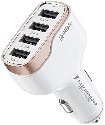 Experience Rapid Roadside Charging with SUNDA 120 W USB C Fast Car Charger – 4-Port Adapter Featuring Dual Type C PD60 W/PPS60 W for i Phone 16/15 Pro/Max/14 & Samsung Galaxy S24, Plus Dual USB-A 30 W QC3.0 for All Android Devices – Compact, Durable, and Universally Compatible for Effortless Multi-Device Charging on the Go