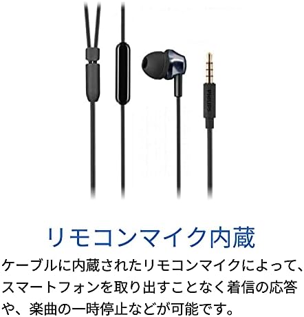 Philips PRO6305 High-Resolution In-Ear Headphones with Built-in Microphone – Noise Isolating Ergonomic Earbuds, Customizable Fit with 3 Ear Cap Sizes, Perfect for Audiophiles and Everyday Use, Sleek Black/Silver Design for Enhanced Listening Experience