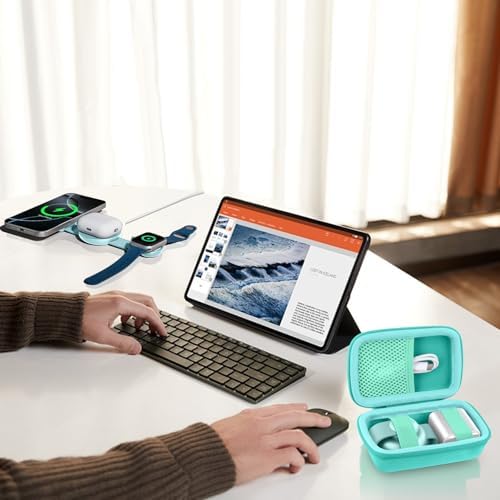 co2 CREA Green Hard Case for Anker Mag Safe UFO 3-in-1 Mag Go Wireless Charger Station – Travel-Friendly Foldable Charging Pad Protector with Enhanced Compatibility and 15 W Fast Charging Capability, Ideal for On-the-Go Charging Solutions