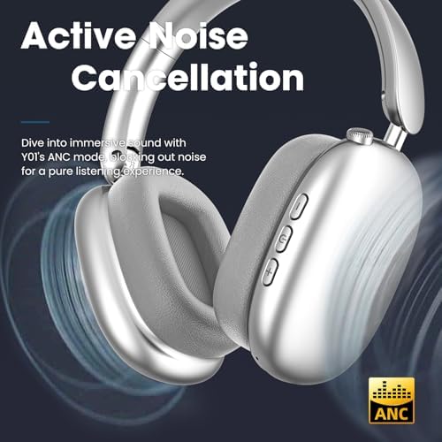 Transform Your Listening Journey with Y01 Wireless Over-Ear Headphones – Advanced Bluetooth 5.3, Superior Noise Cancellation, 48-Hour Battery Life, and Exceptional Comfort in Elegant Pink – Perfect for i OS, Android, Samsung, and PC Enthusiasts Seeking Seamless Audio Bliss