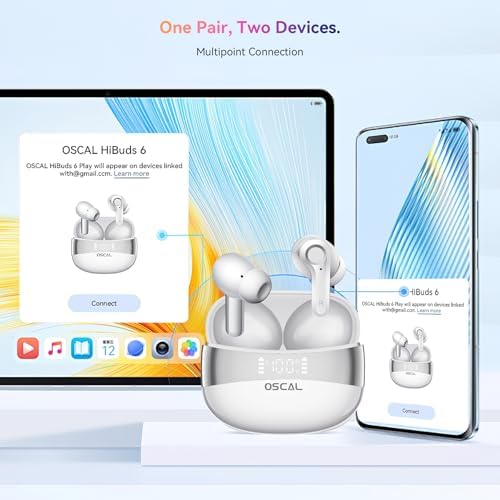 Premium Bluetooth 5.4 Wireless Earbuds – Elevate Your Sound Experience with Hi-Fi Stereo Audio, Deep Bass, and Advanced Noise Cancellation – 40-Hour Playtime, IPX7 Waterproof for Sports & Daily Use – Seamless Compatibility with Android & i Phone