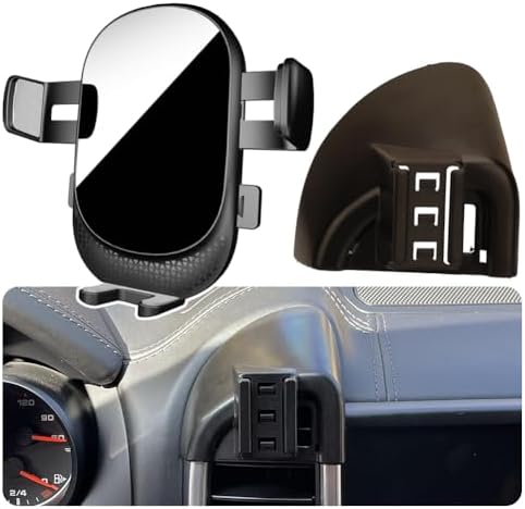 Car Phone Holder for Porsche Cayenne Auto Accessories [Only for 2024-2025 Cayenne/Cayenne Coupe] [Auto Lock Hands Free Cell Phone Mount Car fits for iPhone & All Smartphones] – Enhanced Compatibility and Speed
