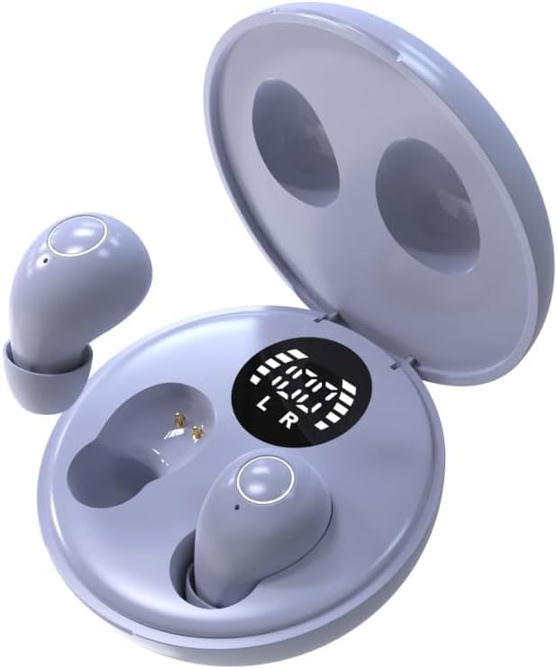 Invisible Mini Bluetooth Earbuds for Small Ear Canals – Ultimate Comfort with Noise Isolation for Work and Sleep – Lightweight Design, Fast Pairing & Superior Audio Quality for Discreet Listening Anywhere