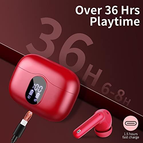 Advanced Bluetooth 5.4 Wireless Earbuds with IP7 Waterproofing and Noise-Canceling Microphone – 36 Hours Playtime for Immersive Stereo Sound During Sports, Travel, and Daily Commutes – Ultimate Comfort and Durability for Active Lifestyles and Music Enthusiasts