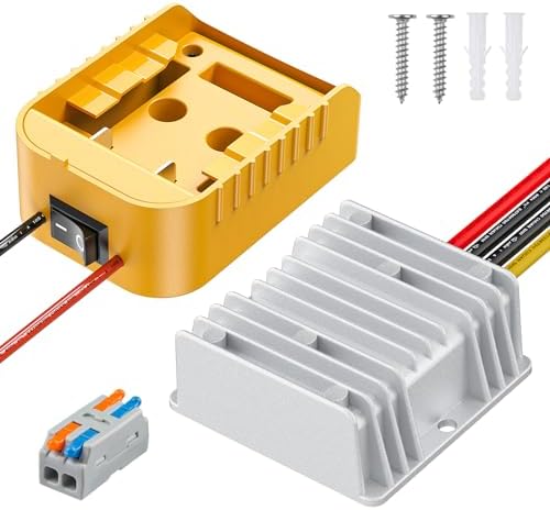 Vibit 20 V to 12 V High-Efficiency DC Power Adapter | Versatile 180 W Buck Converter for RC Vehicles, Golf Carts, and DIY Projects | Built-in Switch for Optimal Energy Management and Universal Device Compatibility
