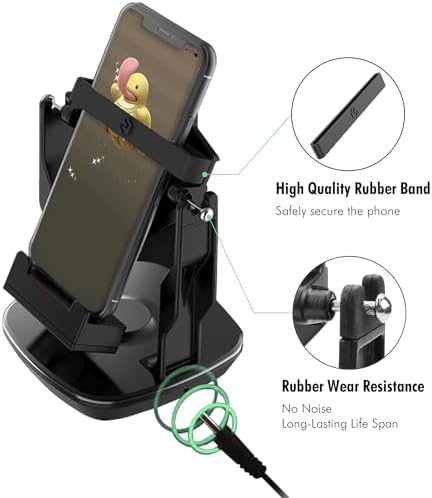 Phone Swing, Phone Rocker Compatible for Pokemon go Walker Cellphone Pedometer Accessories (Mute Version)(USB Cable) (Battery Compatible) Quick Step Earning Device – Black – Enhanced Compatibility and Speed