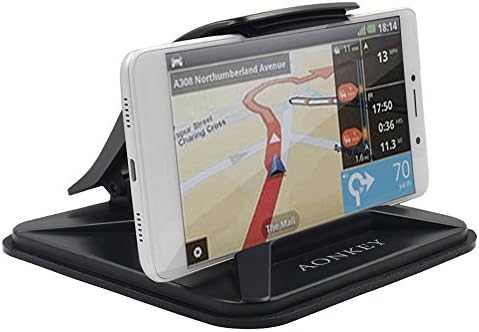 AONKEY Universal Car Phone Holder: Anti-Slip Dashboard Mount for All Smartphones – Secure GPS Access & Quick One-Handed Operation, 360-Degree Rotation for Optimal Viewing – Perfect for i Phone XR/XS Max, Galaxy S10/S9 Plus, Pixel 3 XL & More – Elevate Driving Safety & Convenience