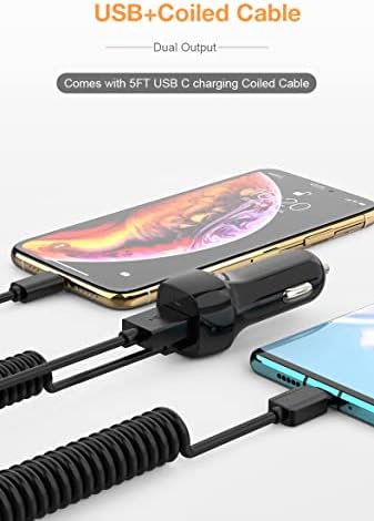 Ultimate Car Phone Charger for Samsung Galaxy Z Flip & Fold Series – Dual USB Port, Fast Charging Coiled Cable for Seamless Connectivity on the Go – Compatible with Galaxy Z Flip 6, Flip 5, Flip 4, Flip 3, Fold 6, Fold 5, Fold 4, Fold 3 & Fold 2 – Designed for Maximum Durability and Convenience – Charge Multiple Devices Effortlessly